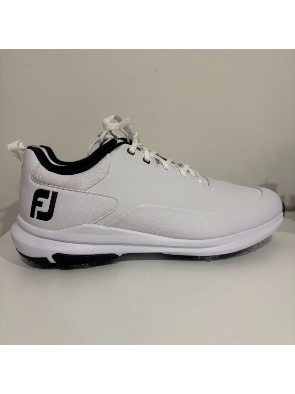 FootJoy Mens Tour Rival Spiked Golf Shoes White Black Size 12
